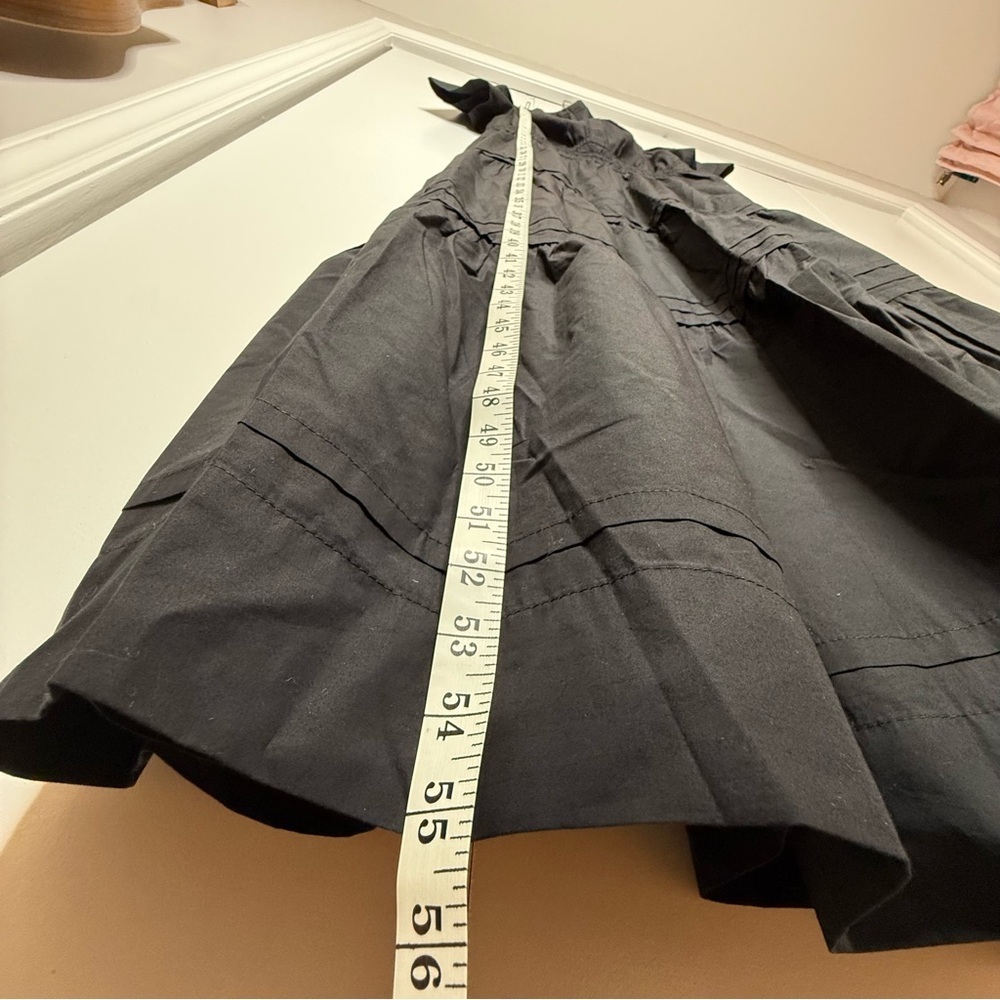 Quince 100% Organic Cotton Poplin Tiered Maxi Dress Black NWT Small - Picture 11 of 13